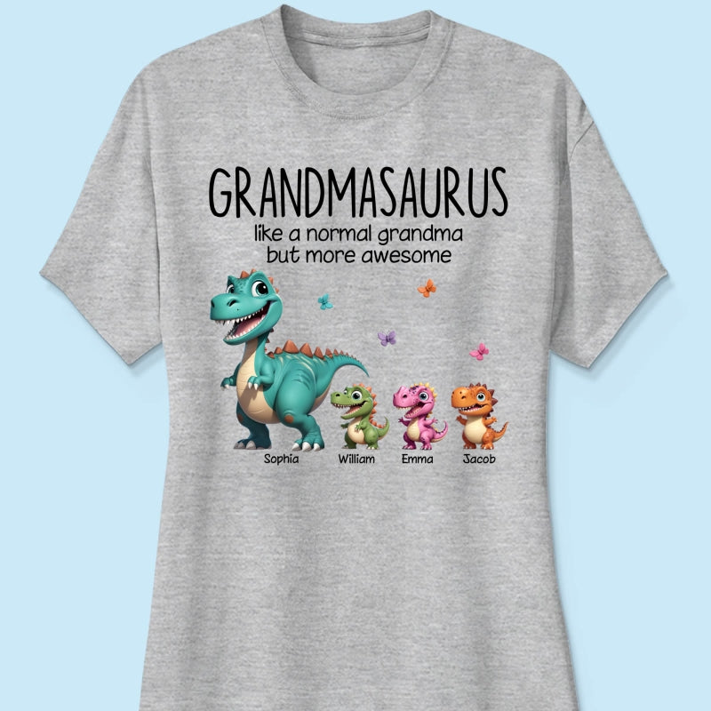 Grandmasaurus And Kids 3D Effect Dinosaurs Personalized Shirt | A Heartfelt Gift for Grandma's Birthday, Mother¡¯s Day, or Just Because